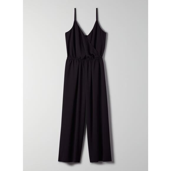 Aritzia Wilfred Black Melodie V-neck Sleeveless Jumpsuit Size S Japanese Crepe - Picture 6 of 9
